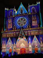 Lyon, Cathedrale Saint Jean, facade, (Fete des Lumieres 2008 de Lyon) (8)